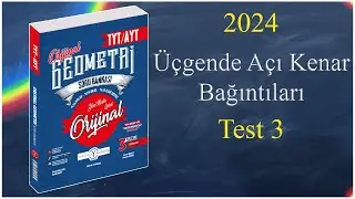 Üçgende Açı Kenar Bağıntıları Test 3 - Orijinal geometri soru bankası çözümleri
