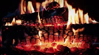 Cabin Fireplace with Peaceful White Noise