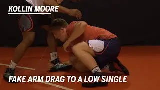 Fake Arm Drag to a Low Level Single: Wrestling Moves with Kollin Moore | RUDIS