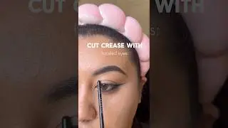 How to: Cut crease on Hooded Eyelids #makeuptutorial #cutcrease