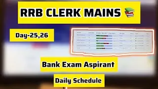 RRB CLERK MAINS ‼️Mock Score|| Day-25,26🔥|| Bank Exam Aspirant || socho kam kro jyada🙌
