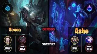 Mikyx SENNA (Support) [Glacial Augment] VS ASHE - Challenger EUW Patch 10.4
