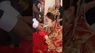 See how the bride smokes a cigarette ? short #trending #wedding #youtube #viralvideo