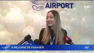 Pasagera cu numărul cinci milioane, întâmpinată cu muzică pe aeroportul din Chișinău