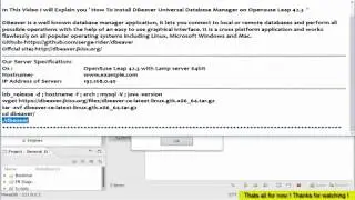 How To install DBeaver Universal Database Manager on Opensuse Leap 42.3
