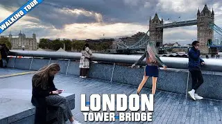 [4K] Morning London Walking Tour (Tower Bridge) 2021