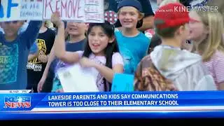 Lakeside Parents and students  Protesting at&t cell tower next to their school. February 27, 2020