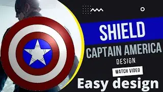 Captain America Shield Design | How to draw a Shield Design in CAD software | Oshape | Easy To Draw