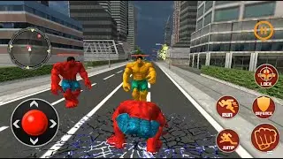 Monster Hero Vs Red Hulk Vs Green Hulk Vs Yellow Hulk - Monster City Optimus Prime Robots Rescue