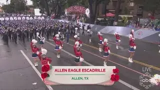 2 North Texas high school bands march in football parades