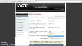 ACT account creation and test registration