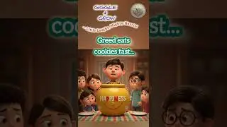 Giggle & Grow -Greed eats cookies fast| Magic Whispers Moral #Shorts #shortsforkids