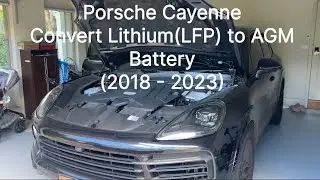 Porsche Cayenne | Convert Lithium Battery to AGM Stop/Start Battery (2018 - 2023)@mysupercarexpert