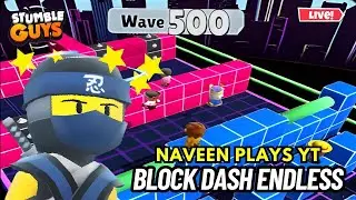 🔴 Stumble Guys Live Tamil | Block Dash Endless 500+ Waves Challenge! | DAY 1