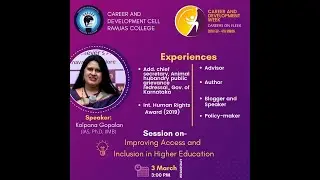 Improving Access & Inclusion in Higher Education:Career & Development Cell Ramjas College:03.03.2021