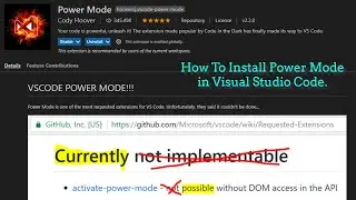 Power Mode Extension visual studio code | How To Install Power Mode in Visual Studio Code Ide 🔥 |