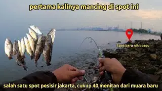 Perdana mancing di spot ini, cukup 40 menitan dari muara baru #muarabaru #spotmancingjakarta 
