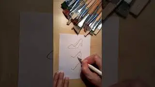 How to draw 3 model Women's shoes 👠👠 #easydrawing #drawing #shorts