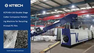 Kitech Machinery Series Double Stage Cutter Compactor Pelletizing Machine for Printed LDPE Film