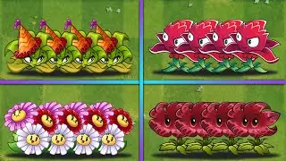 4 Team FLOWER Plants vs Zombie - Which Team Will Win? - PvZ 2 Team Plants Battlez