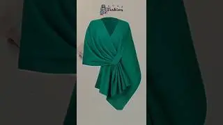 Women's Shawl Wrap Design Cutting & Stitching ideas #fashion #diy #shawltutorial #pattern #shawl