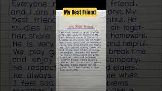 Paragraph on My Best Friend in English  | shorts