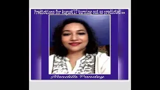 Predictions on August 2017 all unfolding as predicted!!