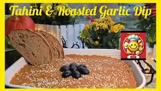 Tahini & Roasted Garlic Dip🤗❤️#easyrecipe#VeganDip#VeganFood#HealthyDip#Cooking#Delicious#Yummy