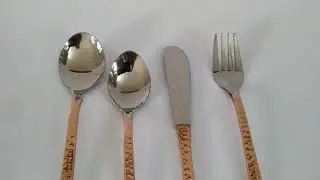 Pure copper cutlery flatware utensils Eco-Friendly 4 piece set, #etsy #ebay