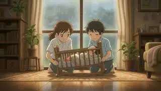 Cozy Rainy Day ASMR | Baby Care | Ghibli Style
