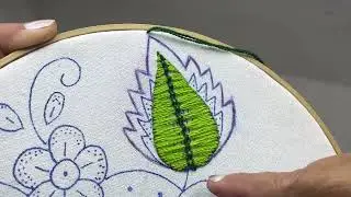 ✨Bordado de Hoja 🍃🧵 | F&aacute;cil y Paso a Paso | #691🌿 @BORDADOSFACILES