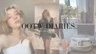 OOTW Diaries + Week in My Life | winter quarter begins, la coffee shops, djerf avenue skirt, eating