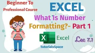 7.1- What Is Number Formatting In MS EXCEL In HIndi | Number Format In MS Excel | MS Excel Tutorials