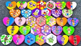 Cocomelon Slime 🌈 Finding Slime Rainbow HEARTS with Numberblocks & Alphablocks! Satisfying ASMR 🎁✨