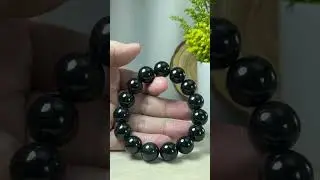 Genuine Black Jade Beads Bracelet  BB019 #blackjade #jadeite #jade #jadebracelet