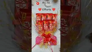DIY KitKat Chocolate Bouquet 🎁 #trendingshorts #viralvideo #kitkat #diygift