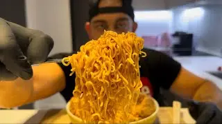 1.2KG / 16 Packs of Hot & Spicy Noodles 불닭 볶음면 도전 (Not Recommended) - EP. 10