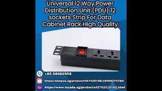 Universal 12 Way Power Distribution Unit PDU 12 sockets Strip For Data Cabinet Rack High Quality
