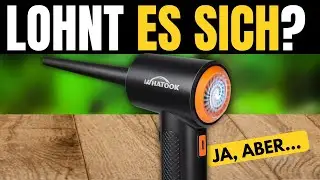 WHATOOK Elektrische Staubgebl&auml;se, 3-Gang Compressed Air Duster 60000 U/min mit LED-Licht
