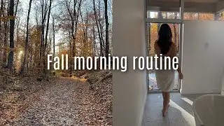 Fall morning routine; establishing a routine, haircare & skincare, fall candles + It Starts With Us