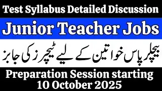 FPSC Junior Teacher Jobs 2025 | BS-16 Official Advertisement | Full Syllabus, Eligibility & Details