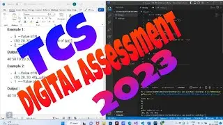 TCS Digital Assessment 2023 !!!!!!!!!! Code Spidy!!!!!!!!!!