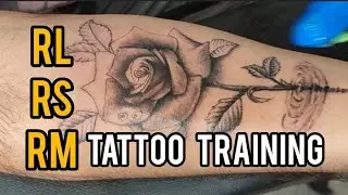 Tattoo training Rose tattoo part 2 /  تاتو گل رز/ #tattoo #tattootraining #tattooartist #آموزش_تتو