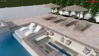 Modern 3D Design- Full Backyard Remodel Swimming Pool & Outdoor Entertainment