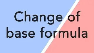 Change of base formula - FAST and EASY!