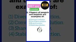 Evolution MCQ. Neet UG pyq solutions.#neetpreparation #neetmcq #aiims #biology #evolution #neet