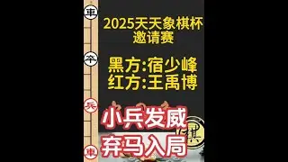 宿少峰炮忌轻发？王禹博小兵发威，弃马入局精彩｜2025年“天天象棋杯”中国象棋协会年终总决赛｜王禹博｜宿少峰