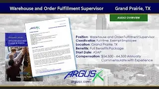 Warehouse and Order Fulfillment Supervisor Overview