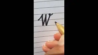 How to write W letter in Cursive Writing.