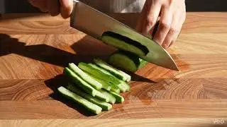 Lengthwise Cucumber Cutting#asmr #cuttingskills #cuttingvegetable